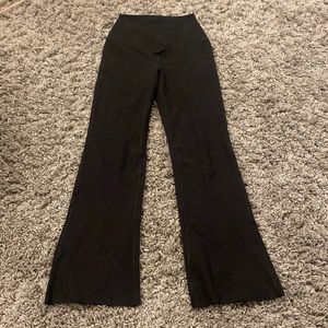 black flare leggings